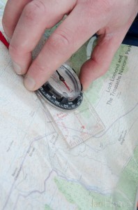 Map & compass. Before the mist and cloud descends take a bearing